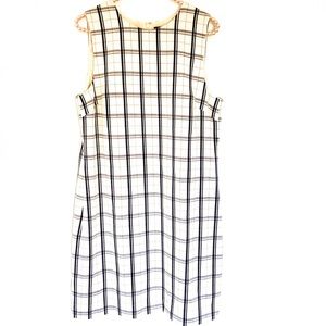Theory Black and White Plaid Dress